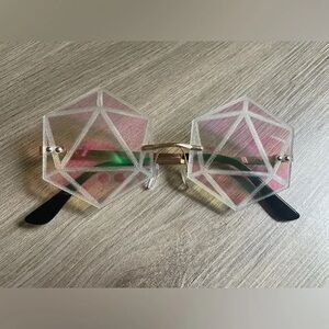 Iridescent Odesza Icosahedron Glasses